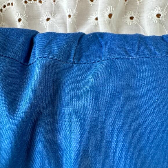 Vintage Bluebird Birdhouse Cross Stitch Pillow Eyelet Lace Ruffle Cottage Core - Picture 6 of 11